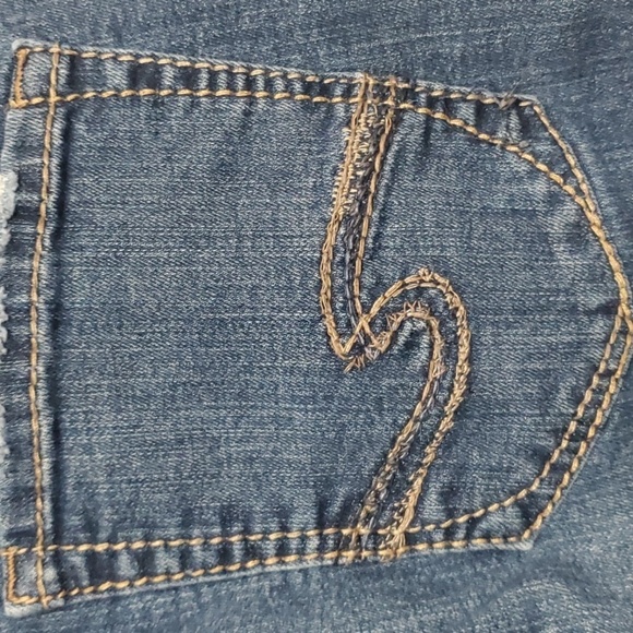 Silver Jeans Co Jeans Mens Sz 29 Blue Embelliahed Stylish Distressed Ripped Sam - Picture 11 of 16